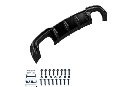Jupe de pare-chocs arrière unidirectionnelle (diffuseur) pour Audi S3 Berline 8V Facelift 2016-2020, Image 6