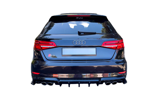 Jupe de pare-chocs arrière unidirectionnelle (diffuseur) pour Audi S3 Sportback 8V Facelift 2016-2020, Image 2