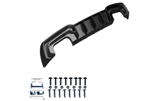 Jupe de pare-chocs arrière unidirectionnelle (diffuseur) pour Audi S3 Sportback 8V Facelift 2016-2020, Image 5