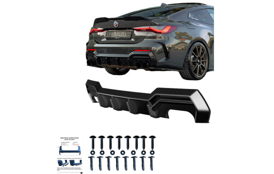 Jupe de pare-chocs arrière unidirectionnelle (diffuseur) pour BMW Série 4 G22/G23 Coupé/Cabriolet M-Pack/M440i, Image 3