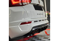 Jupe de pare-chocs arrière unidirectionnelle (diffuseur) pour Cupra Ateca 2018- - Noir brillant