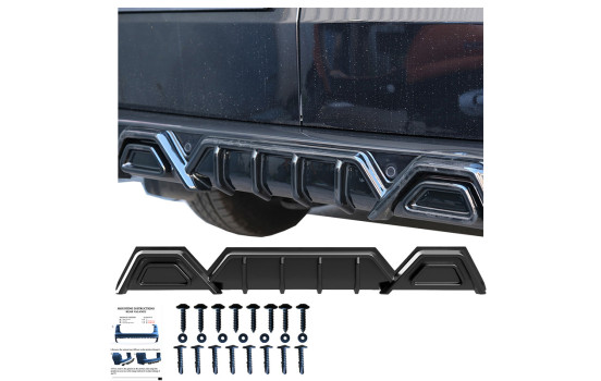 Jupe de pare-chocs arrière unidirectionnelle (diffuseur) pour Volkswagen Transporter T7 (2024) et Ford Transit Custom, Image 5