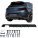 Jupe de pare-chocs arrière unidirectionnelle (diffuseur) Seat Leon (5F) HB FR Facelift 2017-2020 - Noir brillant, Vignette 3