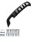 Jupe de pare-chocs arrière unidirectionnelle (diffuseur) Seat Leon (5F) HB FR Facelift 2017-2020 - Noir brillant, Vignette 5