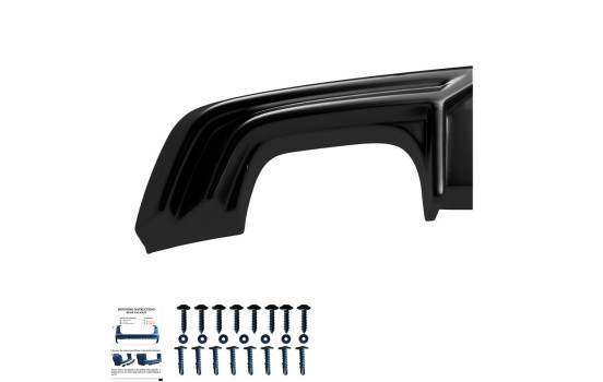 Jupe de pare-chocs arrière unidirectionnelle (diffuseur) Seat Leon (5F) HB FR Facelift 2017-2020 - Noir brillant, Image 7