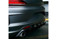 Jupe de pare-chocs arrière unidirectionnelle (diffuseur) Volkswagen Scirocco R restylée 2014-2017 - Noir brillant