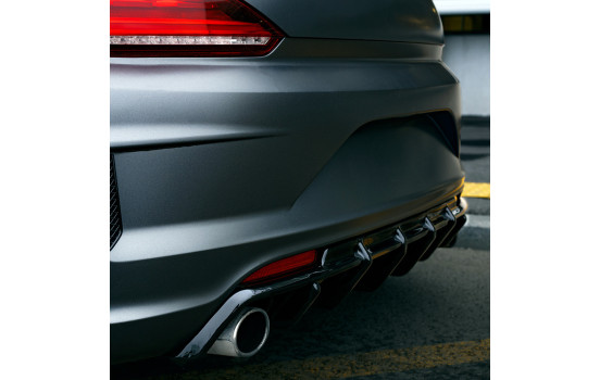 Jupe de pare-chocs arrière unidirectionnelle (diffuseur) Volkswagen Scirocco R restylée 2014-2017 - Noir brillant
