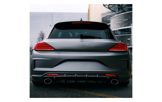 Jupe de pare-chocs arrière unidirectionnelle (diffuseur) Volkswagen Scirocco R restylée 2014-2017 - Noir brillant, Image 3