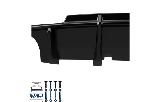 Jupe de pare-chocs arrière unidirectionnelle (diffuseur) Volkswagen Scirocco R restylée 2014-2017 - Noir brillant, Image 9