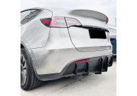 Lames de pare-chocs arrière (lames/diffuseur) adaptées au modèle Tesla Y 2019- (ABS noir brillant)