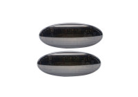 Jeu de clignotants latéraux à LED adaptés à différents modèles Nissan - Gris fumé - incl. Dynamic Running Li