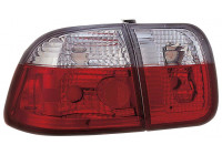 Feu arrière compatible avec Honda Civic Berline 1996-2001 - Rouge/Transparent