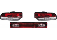 Feu arrière compatible avec Nissan Silvia S13 (180SX) - Rouge/Transparent (3 pièces)