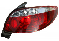 Feu arrière compatible avec Peugeot 206 (sauf CC/SW) - Rouge/Transparent