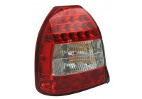 Feux arrière à LED compatibles avec Honda Civic HB 3 portes (1996-2001) - Rouge/Transparent