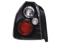 Feux arrière noirs compatibles avec Honda Civic 3 portes (1996-2001)