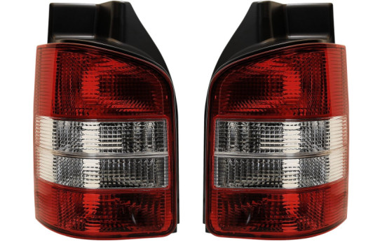 Kit feux arrière adaptables sur Volkswagen Transporter T5 2003-2015 - Rouge / Blanc