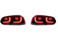 Kit feux arrière LED R-Look adaptables sur Volkswagen Golf VI 2008-2012 sans variante - Rouge / Fumée