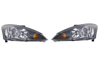 Jeu de phares pour Ford Focus I Facelift 2001-2004 - Noir/Transparent
