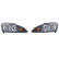 Jeu de phares pour Ford Focus I Facelift 2001-2004 - Noir/Transparent