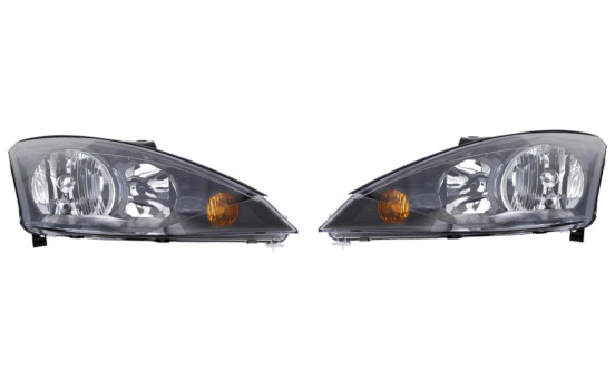 Jeu de phares pour Ford Focus I Facelift 2001-2004 - Noir/Transparent
