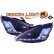 Phares adaptables à + DRL adaptables à Ford Focus 1998-01/2002 noir