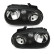 Phares adaptés à Volkswagen Golf IV Noir 97-03 avec antibrouillards