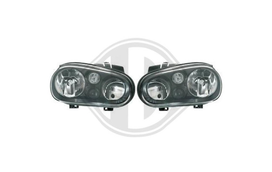 Phares adaptés à Volkswagen Golf IV Noir 97-03 avec antibrouillards, Image 3