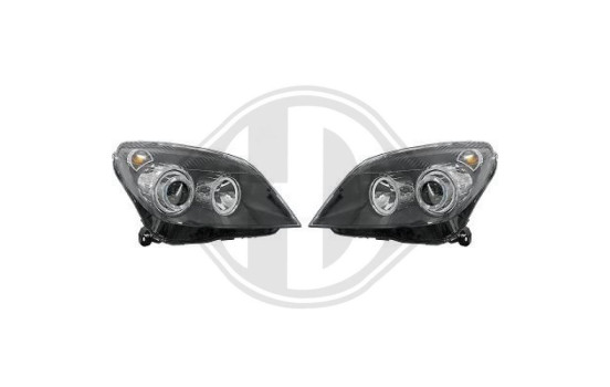 Phares adaptés pour Opel Astra H 10/2003- noir + moteur, Image 2