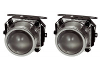Ensemble de feux antibrouillard universels transparents H7-12V-55W 74x156mm + ECE-R19 E-mark