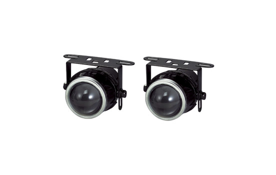 Ensemble de feux de brouillard universels transparents H3-12V-55W 50x112mm + ECE-R19 E-mark, Image 2