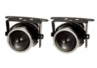 Ensemble de feux de brouillard universels transparents H3-12V-55W 56x108mm + ECE-R19 E-mark