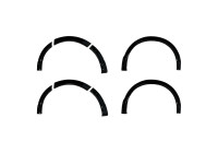 Ensemble d'élargisseurs d'ailes à usage unique (garnitures) pour Volkswagen Transporter T6 2015-2019