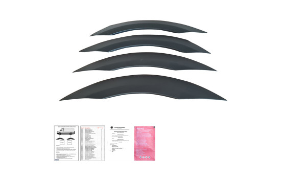Extensions d'ailes à usage unique (garnitures) adaptées au Mercedes Sprinter W907 2018- - Version 2 Noir mat, Image 2