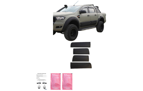 Ensemble de panneaux de porte à usage unique pour Ford Ranger T6/T7/T8 2012-2022 - Noir mat, Image 3