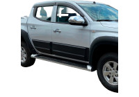 Ensemble de panneaux de porte à usage unique pour Mitsubishi L200 Triton 5/6 2015- - Noir mat
