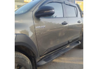 Ensemble de panneaux de porte à usage unique pour Toyota Hilux 8e génération 2015- - Version 2 - Noir mat