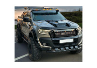 Prise d'air de capot unidirectionnelle (scoop) pour Ford Ranger T7/T8 2015-2022 – Noir brillant