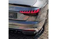 Coins de pare-chocs arrière unidirectionnels pour Audi A4 (B9) Berline/Avant S4/S-Line restylée 2019-2024 - Noir brill