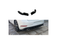 Jupes de pare-chocs arrière (Coins) sur mesure pour Volkswagen Golf 7.5 GTI 2017-2020 (ABS Noir brillant)