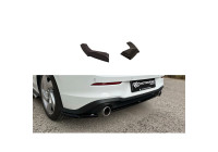 Jupes de pare-chocs arrière (Coins) sur mesure pour Volkswagen Golf VIII (CD1) GTI 2020- (ABS Noir brillant)