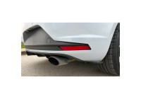 Jupes de pare-chocs arrière Oneway (coins) adaptées à Seat Leon (5F) HB FR/Cupra 2013-2016 Noir brillant