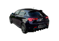 Jupes de pare-chocs arrière unidirectionnelles (angles) pour Alfa Romeo Giulietta 2010-2020 - Noir brillant