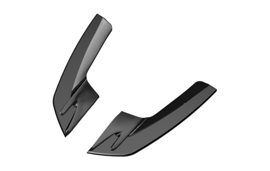 Jupes de pare-chocs arrière unidirectionnelles (angles) pour Audi S3 8V Berline 2013-2016 - Noir brillant, Image 6