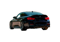Jupes de pare-chocs arrière unidirectionnelles (angles) pour BMW M4 F82 2014-2021 - Noir brillant