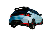 Jupes de pare-chocs arrière unidirectionnelles (angles) pour Hyundai I20 N MK3 2020- - Noir brillant
