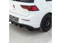 Jupes de pare-chocs arrière unidirectionnelles (angles) pour Volkswagen Golf VIII HB GTI 2020- - Noir brillant