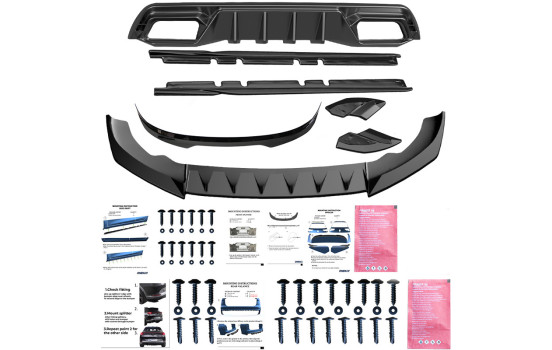 Kit carrosserie complet unidirectionnel adapté à la Cupra Leon Facelift 2024- - Noir brillant, Image 10