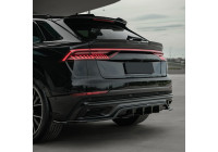 Becquet de toit unidirectionnel (capuchon) pour Audi Q8 S-Line et SQ8 2018- - Noir brillant