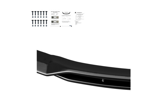 Becquet avant unidirectionnel pour BMW X5 E70 M-Pack Facelift 2010-2013 – Noir brillant, Image 3